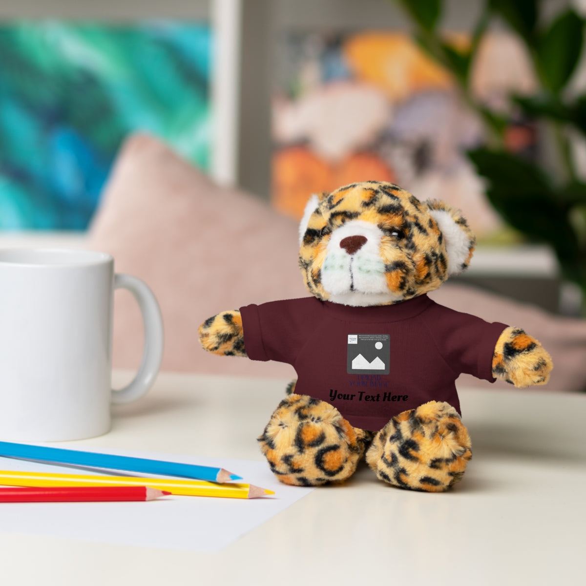 Personalized Stuffed Animal with Custom T-Shirt | Name, Photo or Message Plush Gift