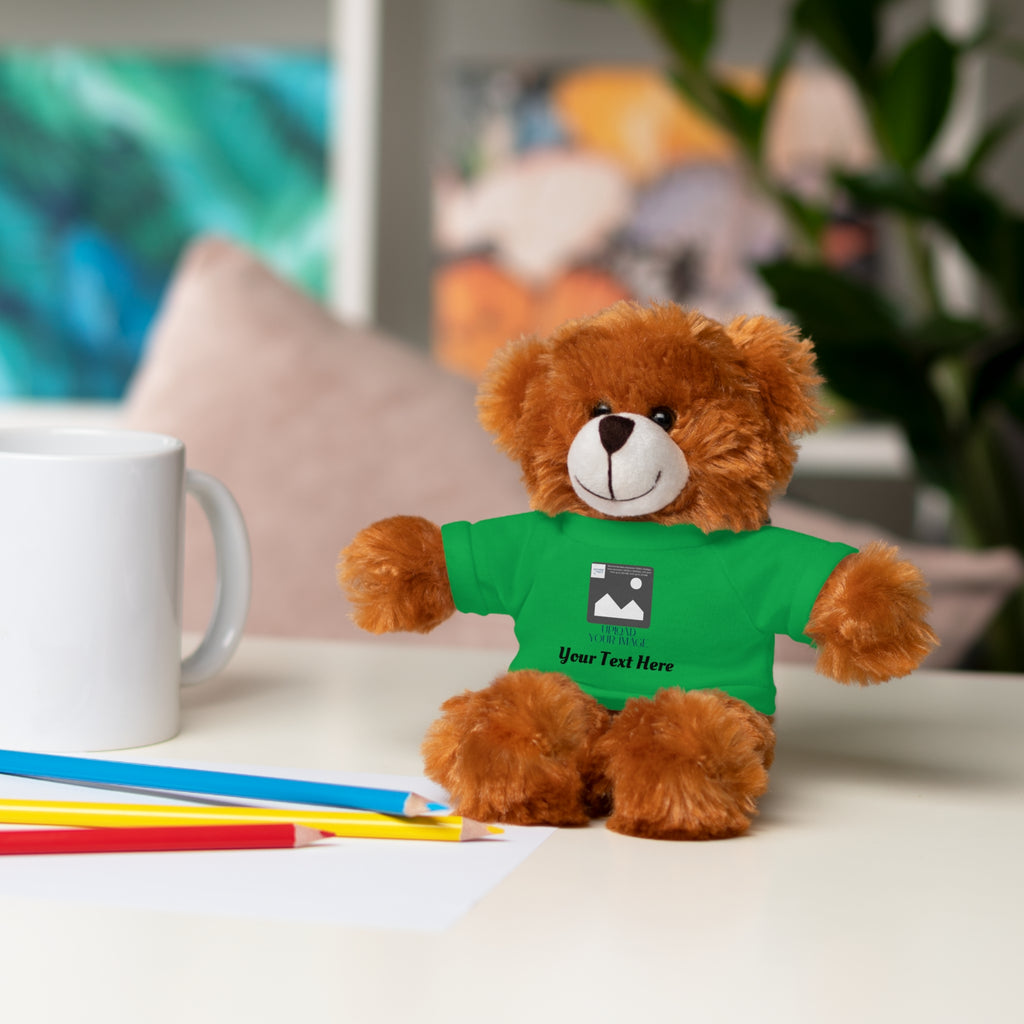 Personalized Stuffed Animal with Custom T-Shirt | Name, Photo or Message Plush Gift