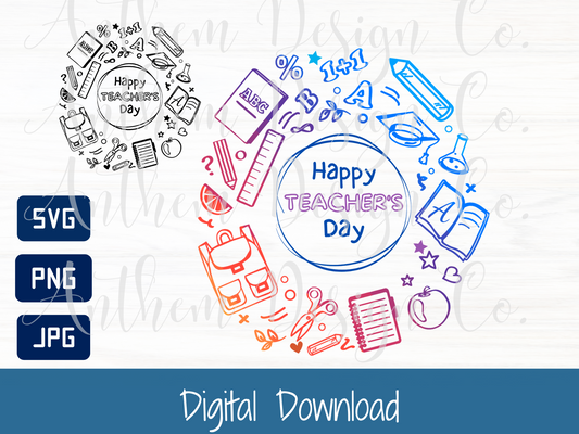 Happy Teachers Day | Cut File and Design