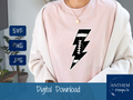 Football Lightning Strike SVG | Cut File & Shirt Design