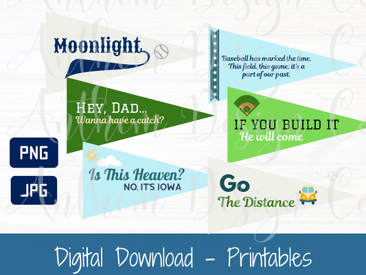 Field of Dreams printable pennants