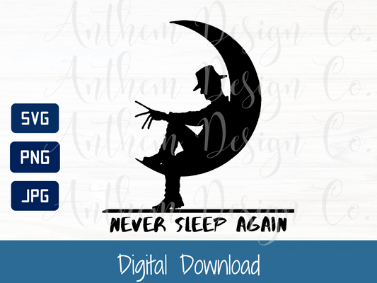 Freddy Kreuger svg, Freddy, nightmare on elm street svg, never sleep again  | PNG, JPEG, SVG (Copy)