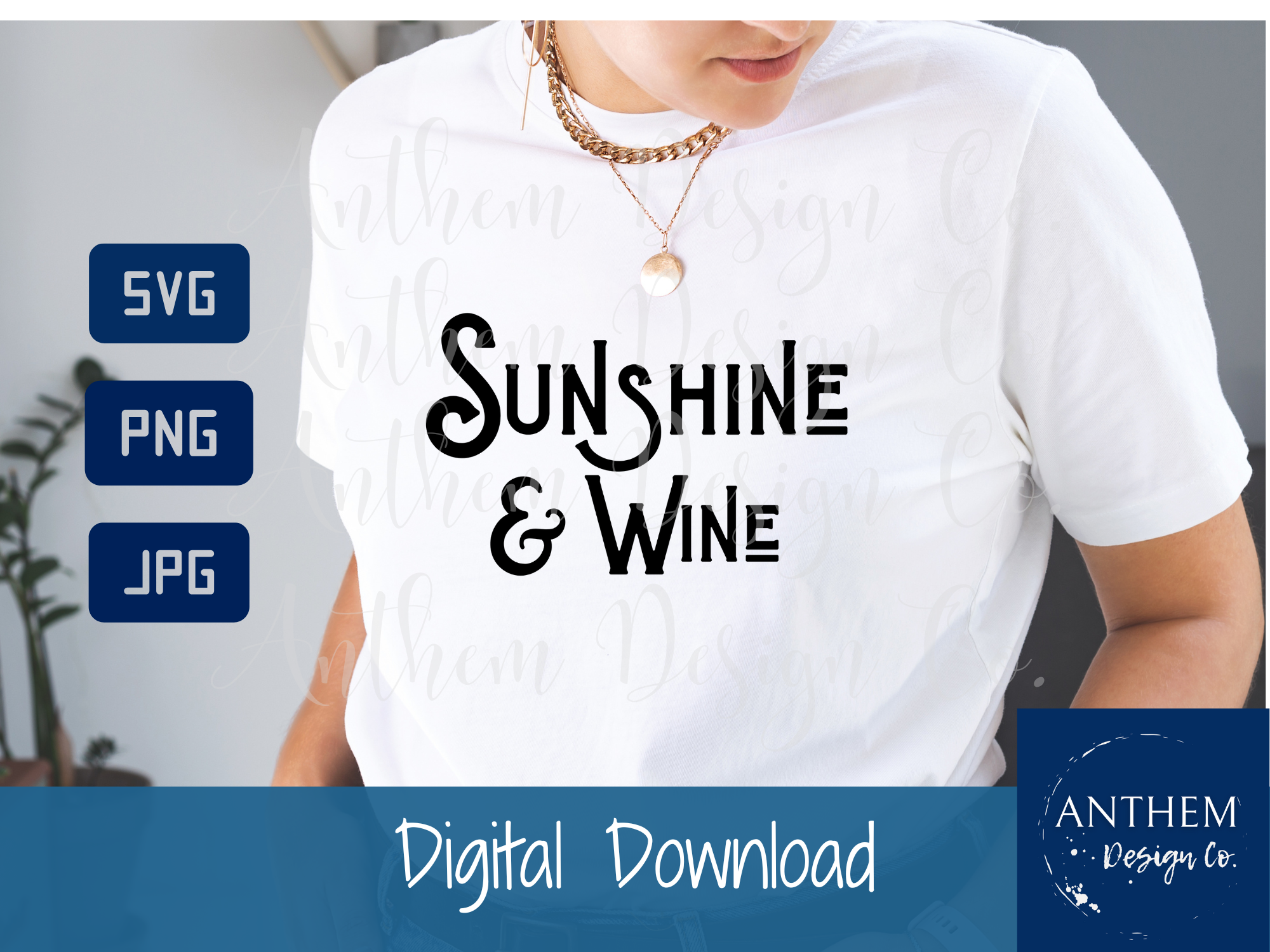 Sunshine and Wine SVG | Cut File and Design