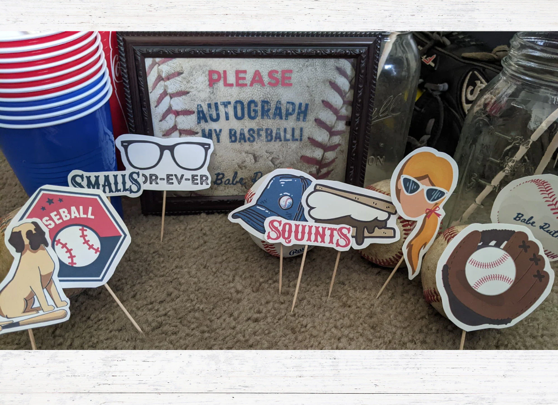 The Sandlot Printable Cupcake Toppers | Baseball themed decor