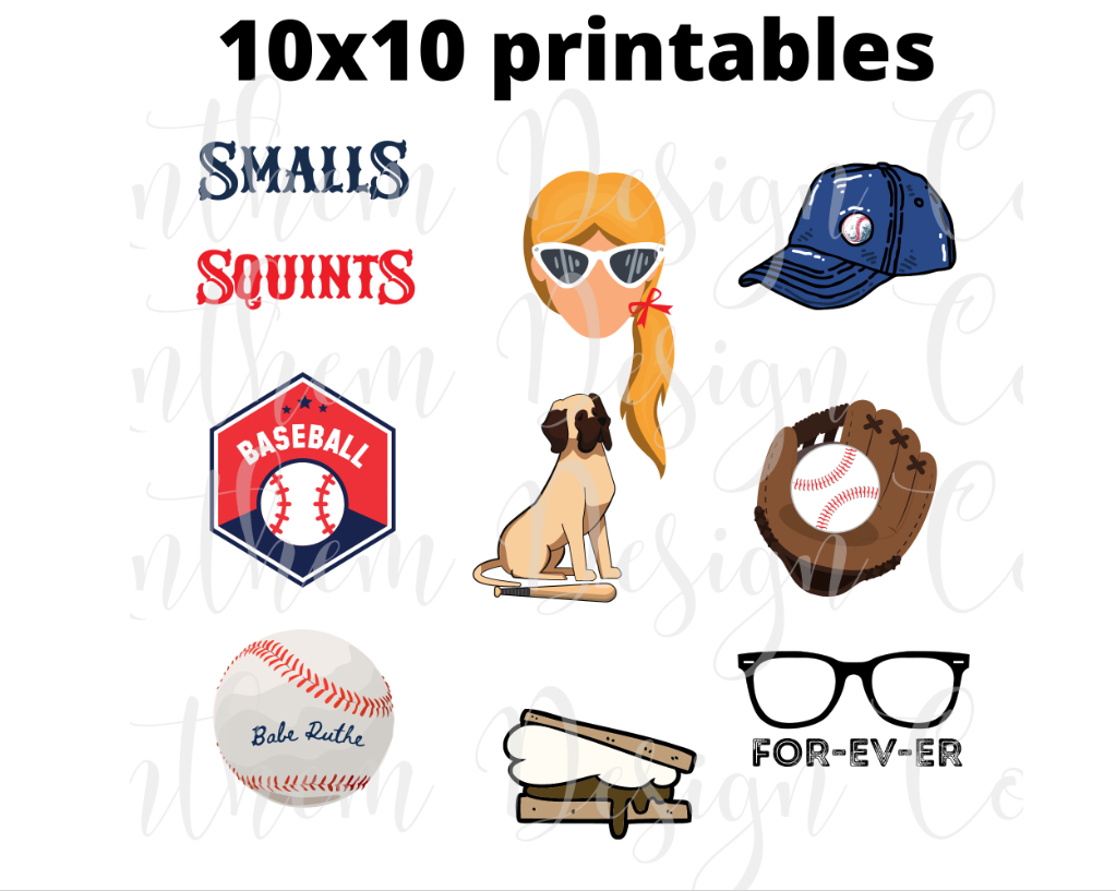 The Sandlot Printable Cupcake Toppers | Baseball themed decor