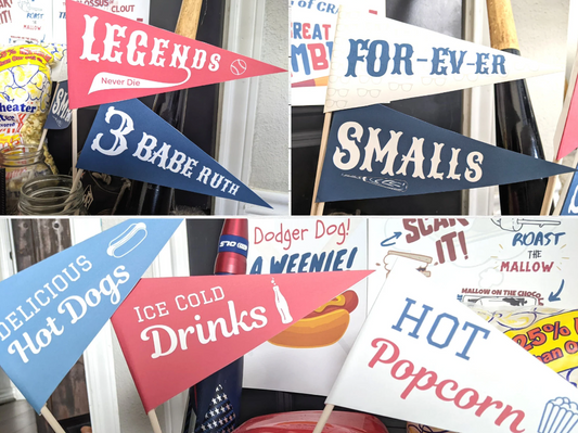 "The Sandlot" Pennant Printable Bundle | Baseball Party Decor