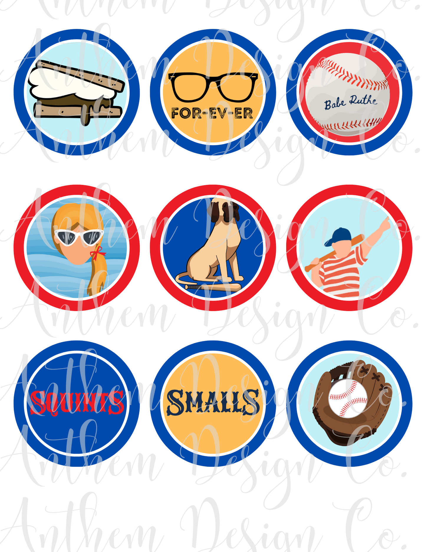 "The Sandlot" Printable Party Bundle | Digital Decor & Favors