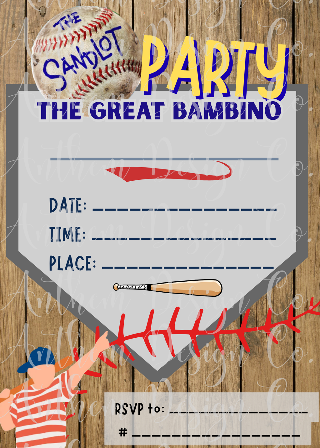 "The Sandlot" Printable Party Bundle | Digital Decor & Favors