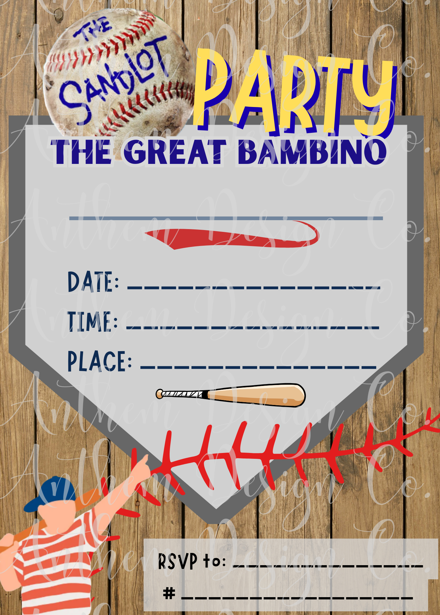 "The Sandlot" Printable Party Bundle | Digital Decor & Favors