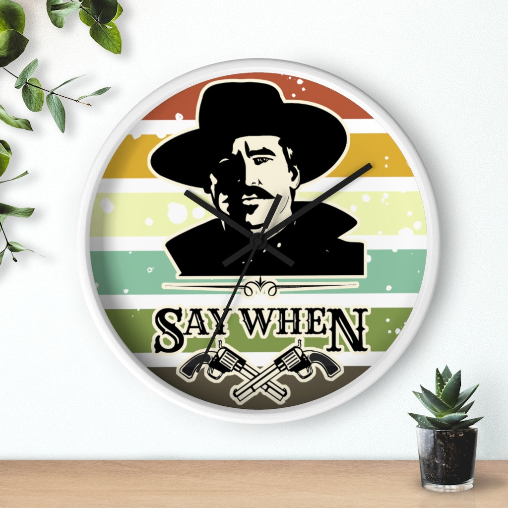 Doc Holliday Wall clock, Home decor for him, Doc Holiday, Man cave decor, Tombstone movie quote