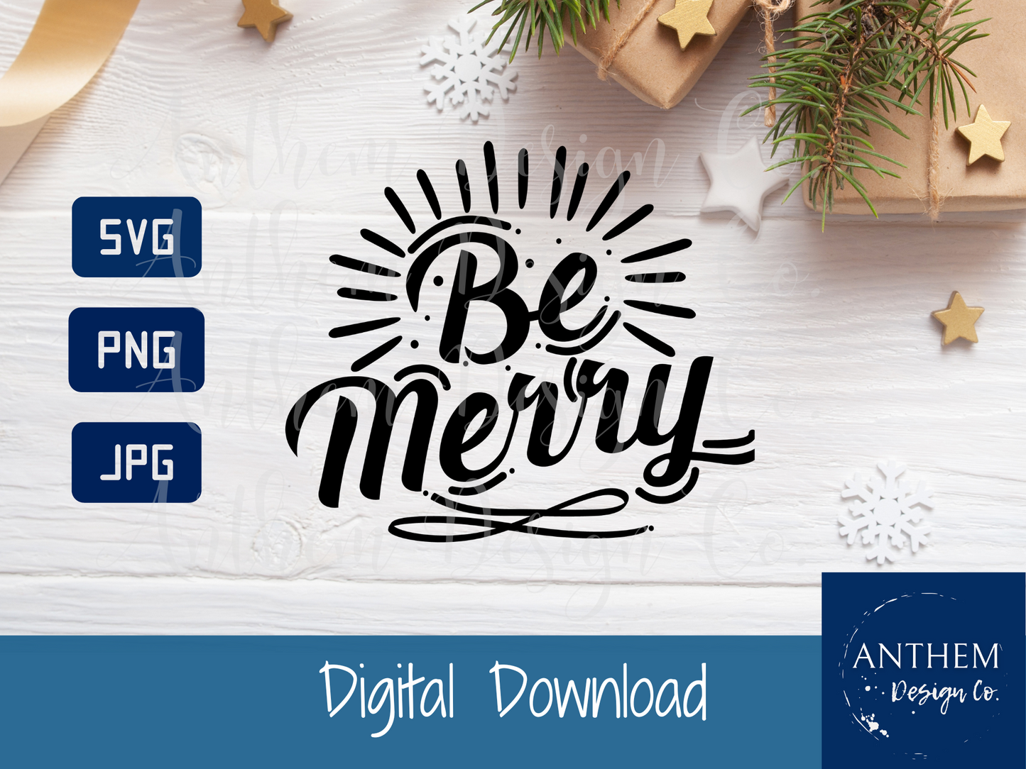 Be Merry holiday svg digital cut file