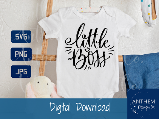 Little boss infant svg digital download