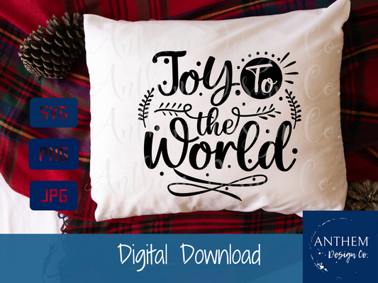 Joy to the World Christmas svg digital cut file