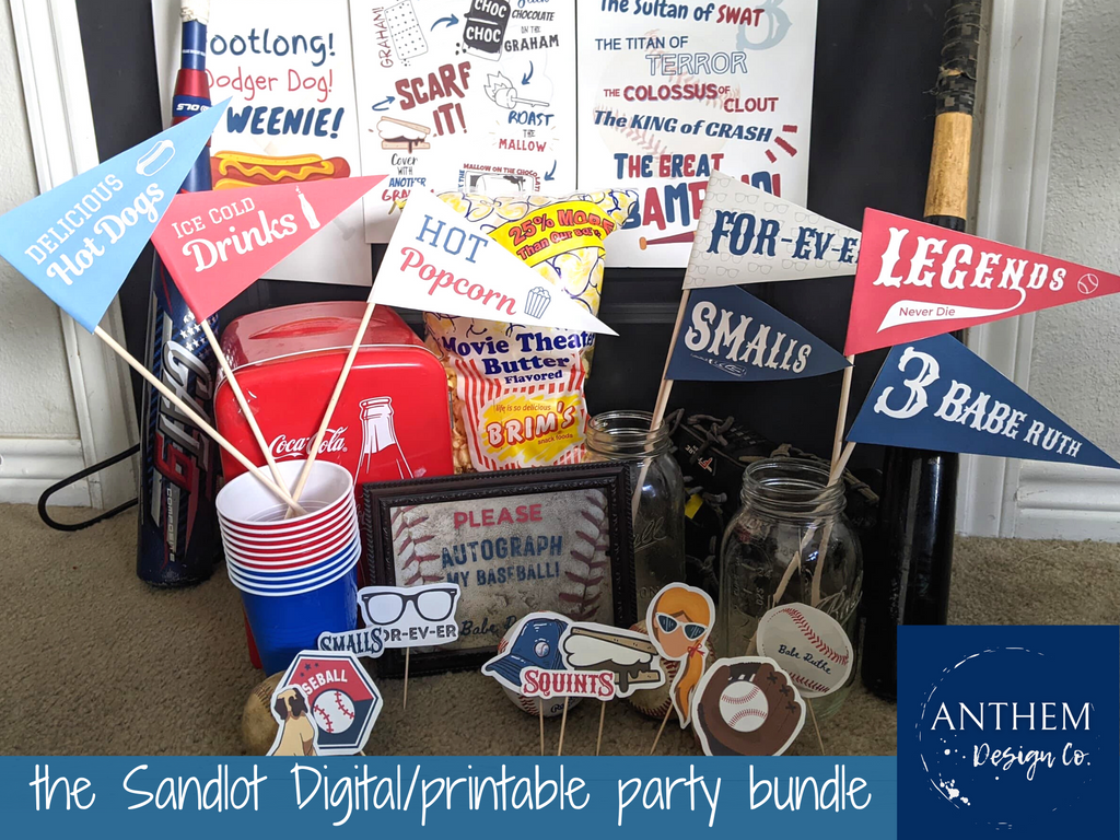 "The Sandlot" Printable Party Bundle | Digital Decor & Favors