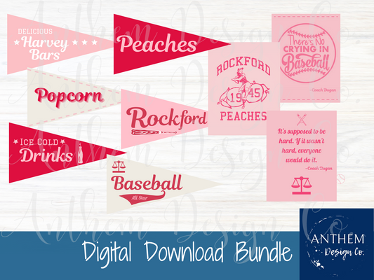 A League of Their Own printable pennants and quotes