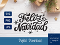 Feliz Navidad stars SVG | Cut File and Design