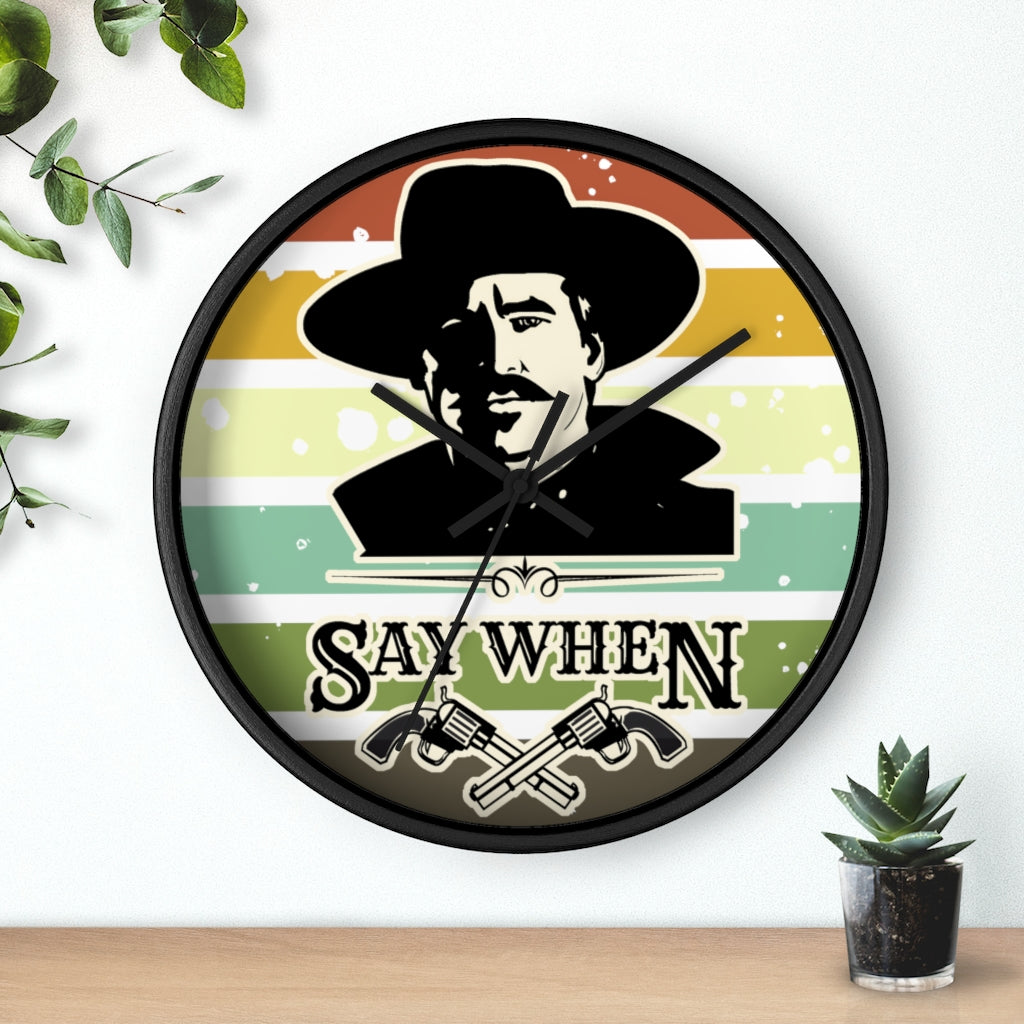 Doc Holliday Wall clock, Home decor for him, Doc Holiday, Man cave decor, Tombstone movie quote