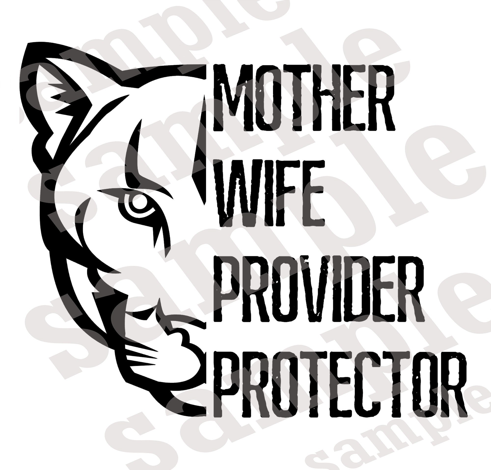 Mother Wife Provider Protector Lioness SVG | Cut File and Design