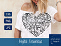 Floral Heart SVG | Cut File and Design