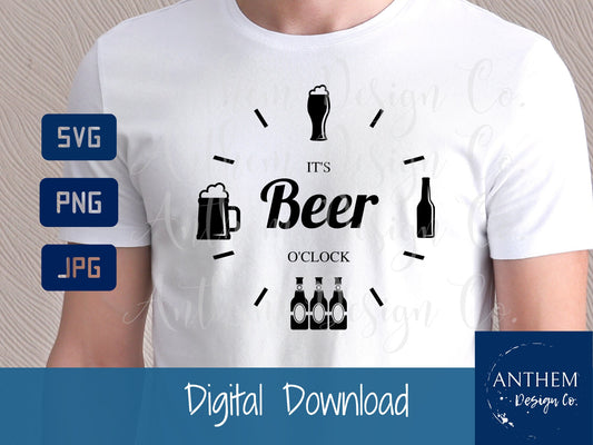 Beer o'clock svg, beer o clock svg, beer sign, mancave beer sign, beer30, Beer 30 svg, drinking beer sign | PNG, JPEG, SVG instant download