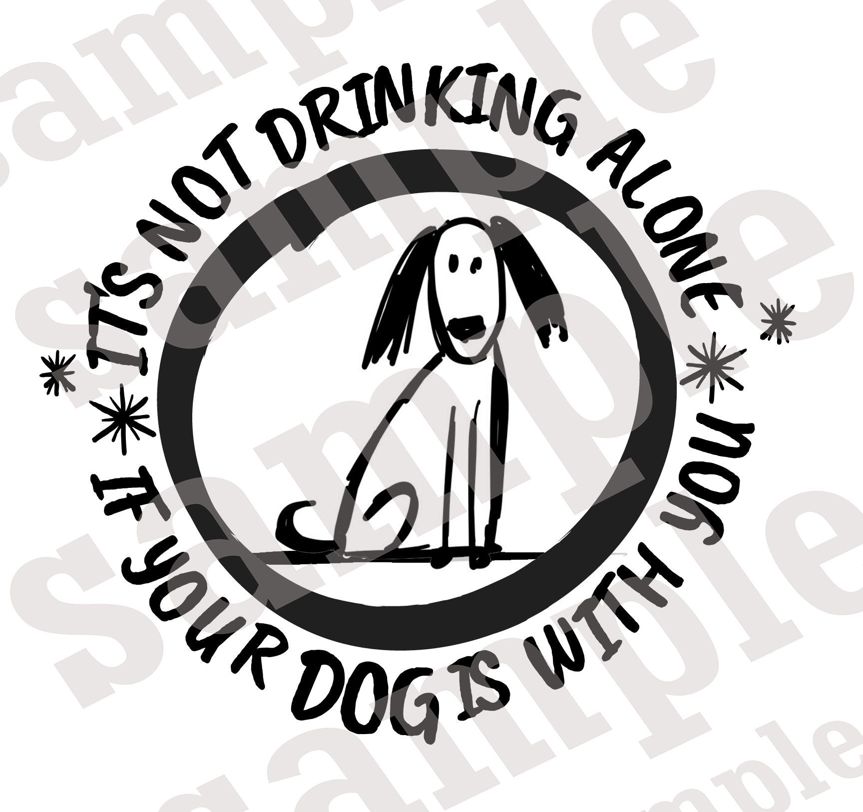 Drinking with my Dog SVG | Cut File and Design