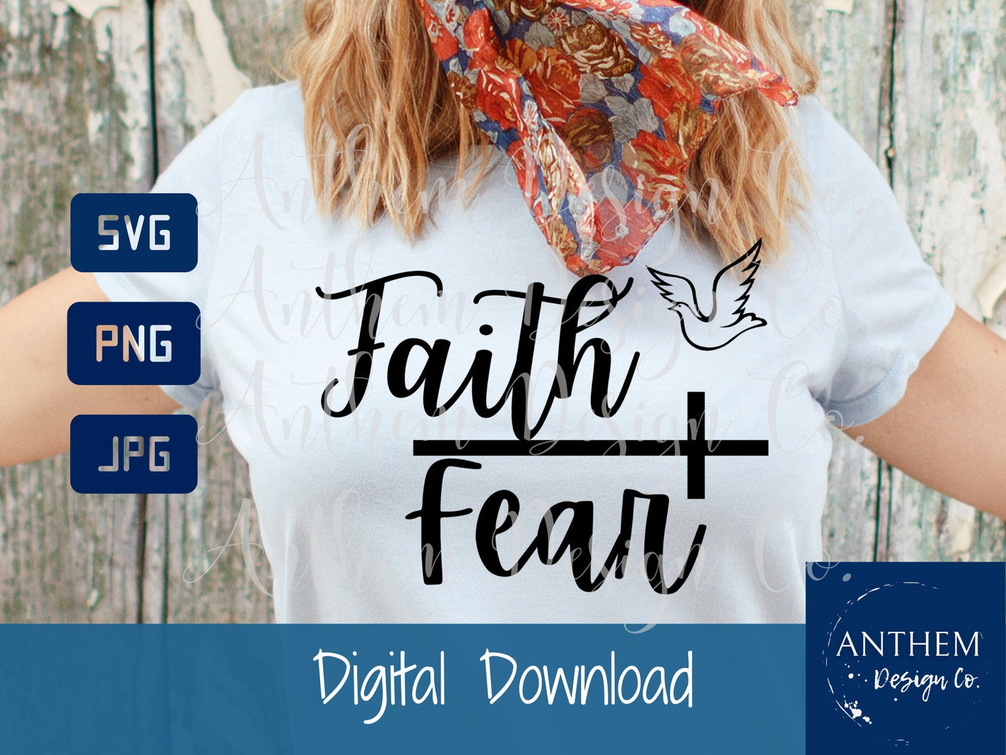 Faith Over Fear SVG, Faith SVG, Religious SVG, Jesus Svg, Svg Files For Cricut, Bible Svg, Cross Svg, Christian Svg, God Svg