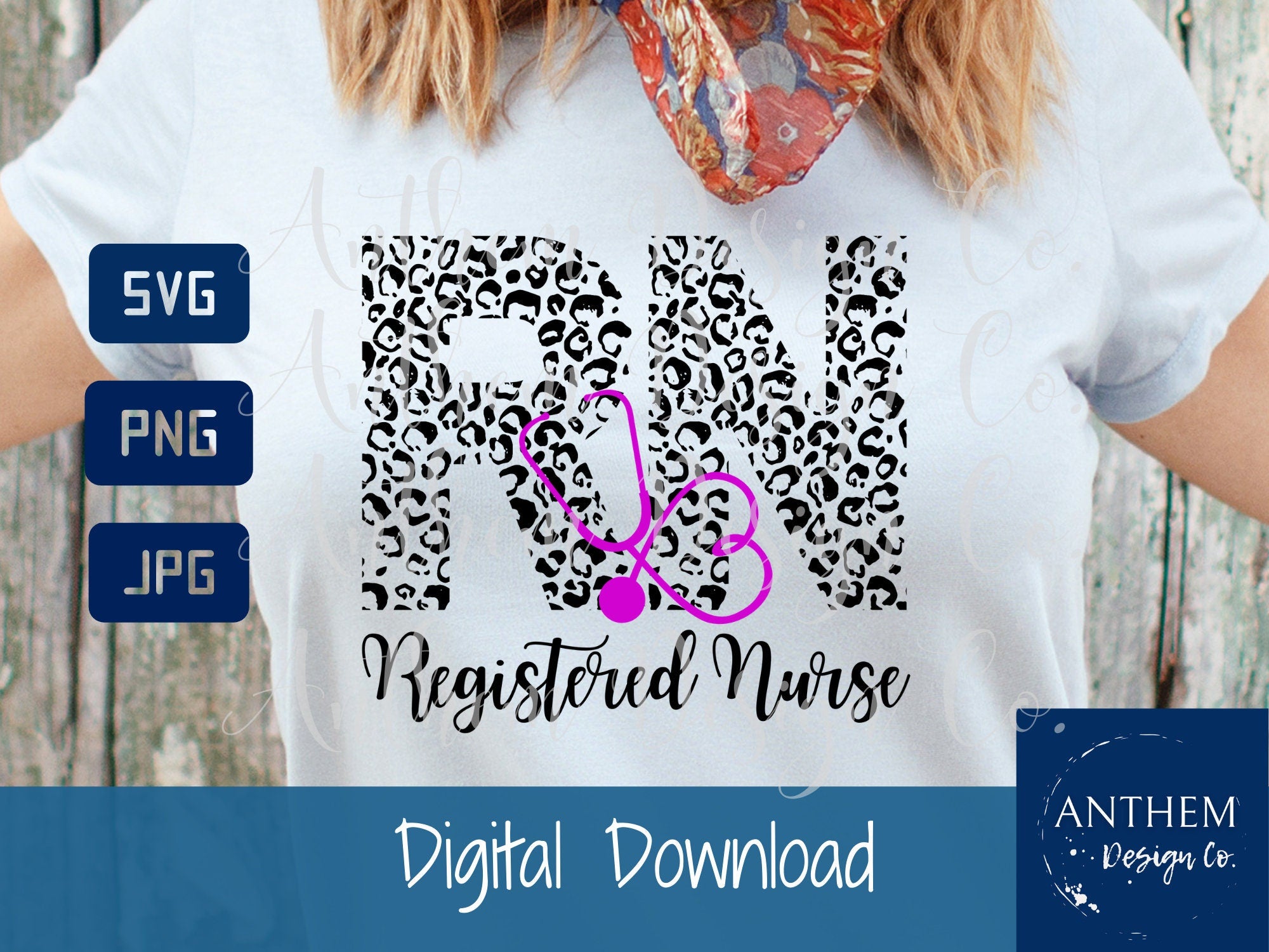 Registered Nurse Text SVG | Cut File and Design