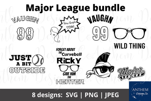 Major League Movie, Major league svg bundle, Wild Thing, baseball shirts, baseball svg, ricky vaughn svg, quotes, svg bundle
