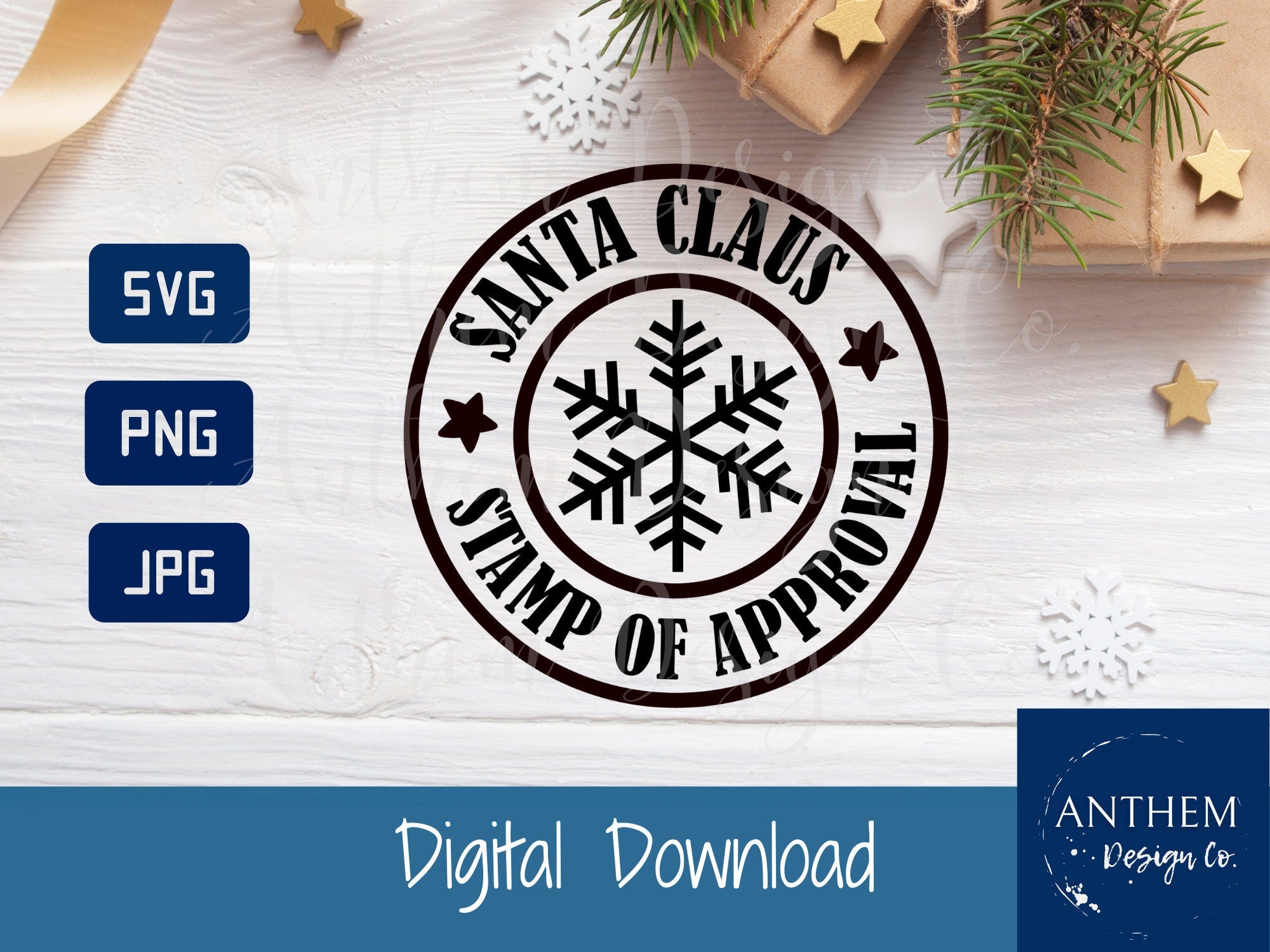 Santa's Workshop Stamp SVG | Cut File and Design