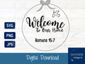 Romans 15:7 Door Hanger Template SVG | Cut File and Design
